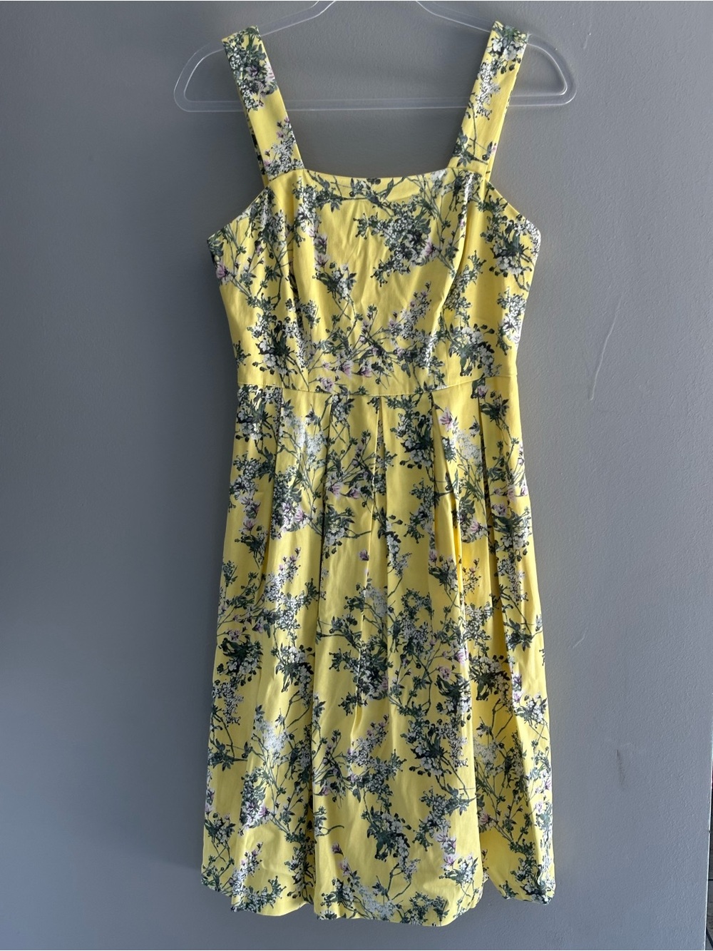 Alex Marie Yellow Floral Midi Dress